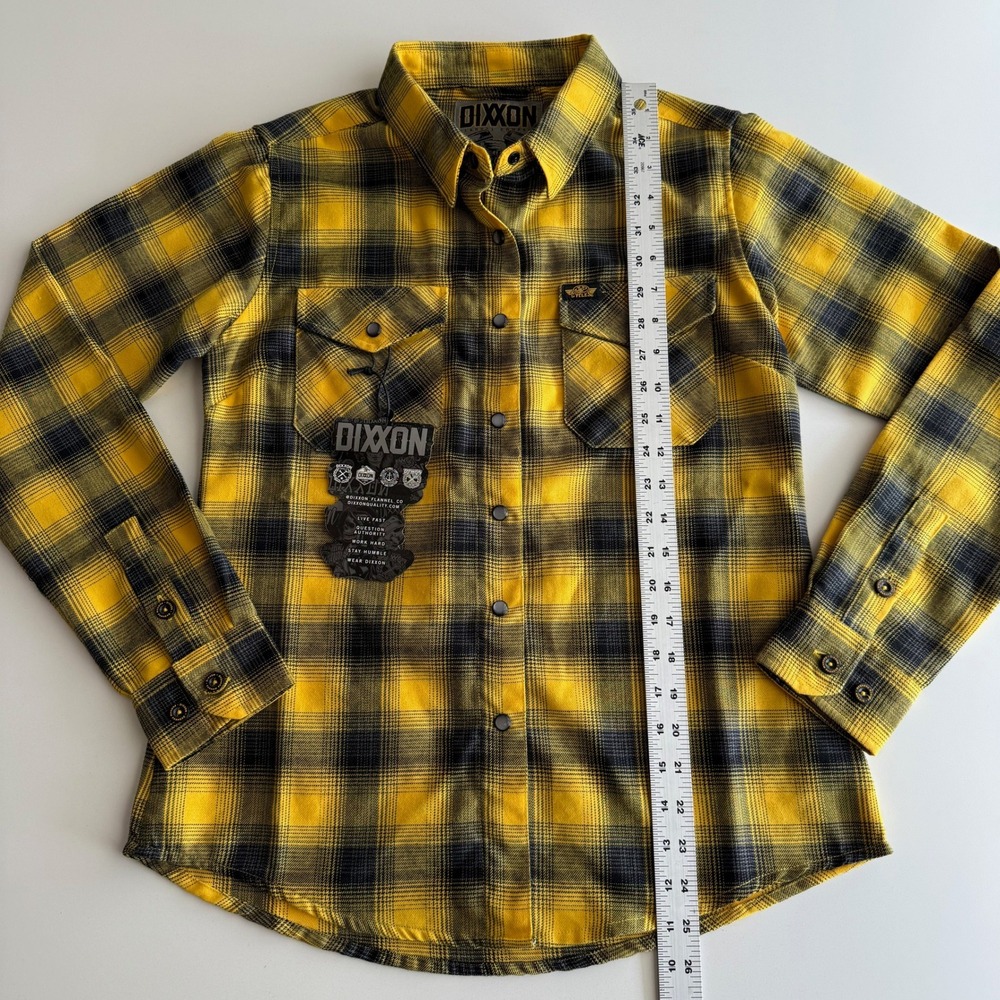 Dixxon NWT Parham Panhead J & P Cycles Bumblebee Flannel Snap Up Shirt M - Picture 11 of 11